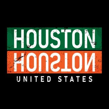 Houston typography design vector, for t-shirt, poster and other uses Stock Illustration