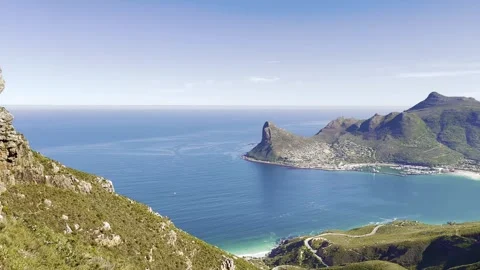 Hout Bay from Constantiaberg Stock Footage 244887436