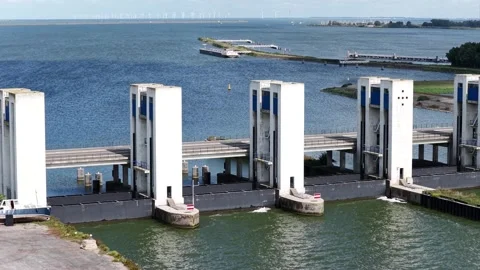 The Houtrib Locks Netherlands Video stock 320183237