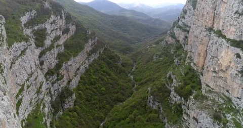 Hover above abyss. Caucasian river Karkar in deep gorge Hunot 20465 10 1 Stock Footage 91666874