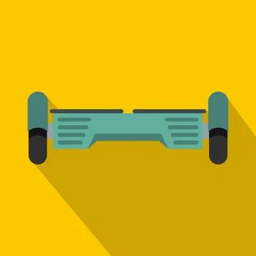 Hover board gyro pod icon, flat style Stock Illustration