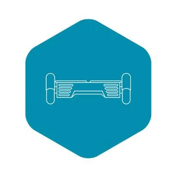 Hover board gyro pod icon, outline style Stock Illustration