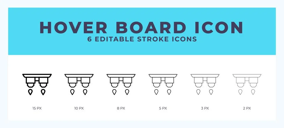 Hover board line icon symbol. Logo. Icon vector illustration with editable .. Stock Illustration
