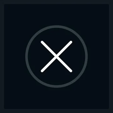 Hover cancel button UI element template Stock Illustration