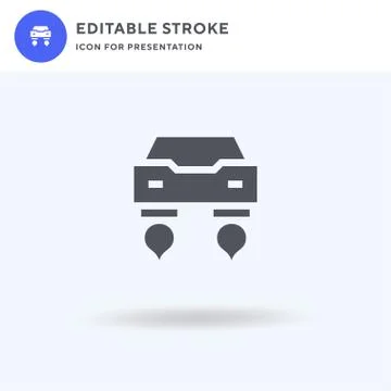 Hover Car icon vector, filled flat sign, solid pictogram isolated on white, logo Stock Illustration