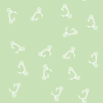 Hover cart line seamless pattern Stock Illustration