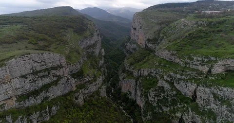 Hover deep gorge, abyss_CC_24233 9.mp4 Stock Footage 91666843
