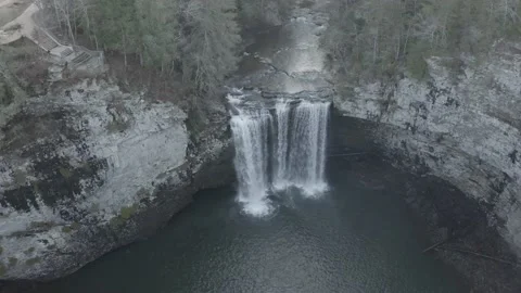 Hover over falls Stock Footage 148514860