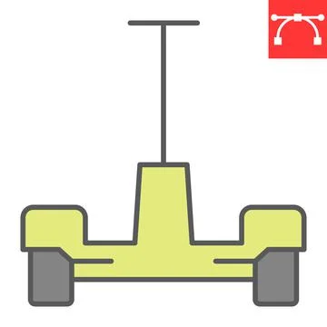 Hoverboard color line icon Stock Illustration