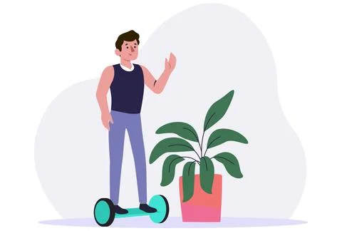 Hoverboard Concept Illustration Stock Illustration
