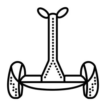Hoverboard with handle icon Stock Illustration