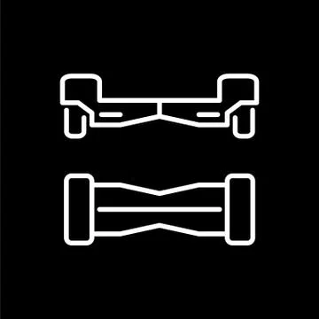 Hoverboard icon simple flat style vector illustration Stock Illustration