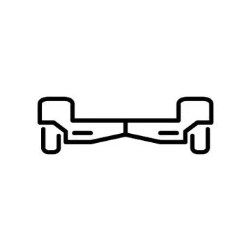 Hoverboard icon simple flat style vector illustration Stock Illustration