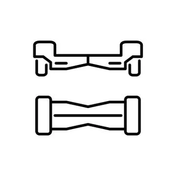 Hoverboard icon simple flat style vector illustration Stock Illustration