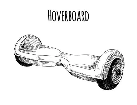 Hoverboard isolated on white background. Vector illustration. Stock Illustration