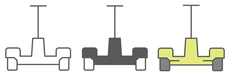 Hoverboard line icon Stock Illustration