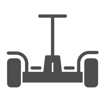 Hoverboard solid icon, innovation transport symbol, self-balancing scooter Stock Illustration
