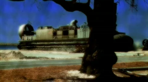 Hovercraft 1 Katrina released HD Stock Footage 283394