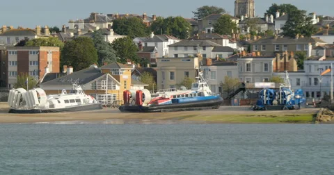 Hovercraft boat depart Stock Footage 64946734