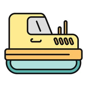 Hovercraft icon representing innovative amphibious transportation Stock Illustration