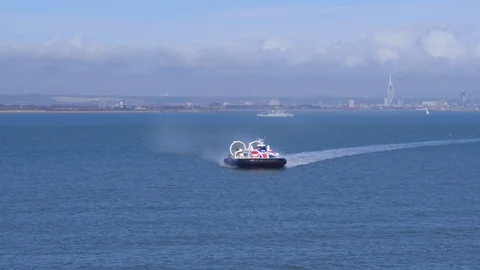 Hovercraft Isle of Wight Stock Footage 88361046