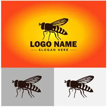 Hoverfly bee logo icon vector for business brand app icon Hoverfly bee logo.. Stockillustratie