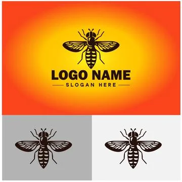 Hoverfly bee logo icon vector for business brand app icon Hoverfly bee logo.. Illustrazione stock
