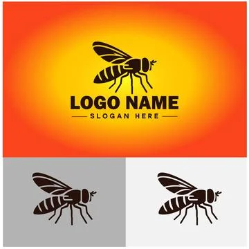 Hoverfly bee logo icon vector for business brand app icon Hoverfly bee logo.. Stockillustratie
