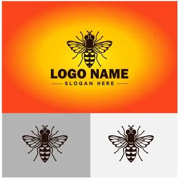 Hoverfly bee logo icon vector for business brand app icon Hoverfly bee logo.. Stock Illustration