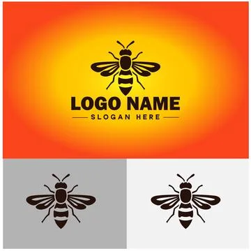 Hoverfly bee logo icon vector for business brand app icon Hoverfly bee logo.. Illustrazione stock