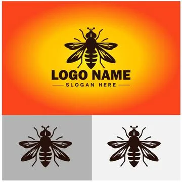 Hoverfly bee logo icon vector for business brand app icon Hoverfly bee logo.. Stock Illustration