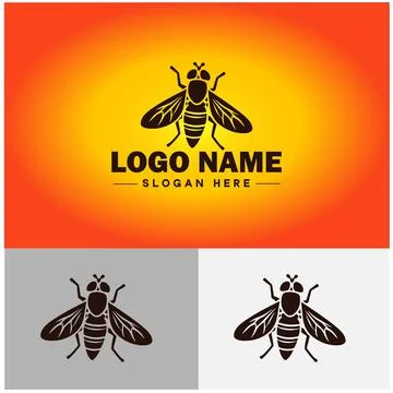 Hoverfly bee logo icon vector for business brand app icon Hoverfly bee logo.. Illustrazione stock