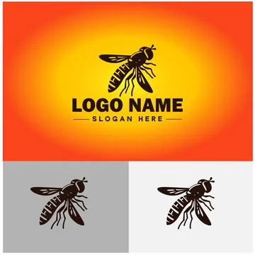 Hoverfly bee logo icon vector for business brand app icon Hoverfly bee logo.. Stockillustratie