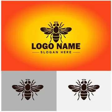 Hoverfly bee logo icon vector for business brand app icon Hoverfly bee logo.. Stock Illustration