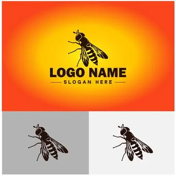 Hoverfly bee logo icon vector for business brand app icon Hoverfly bee logo.. Stockillustratie