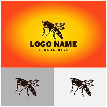 Hoverfly bee logo icon vector for business brand app icon Hoverfly bee logo.. Stock Illustration