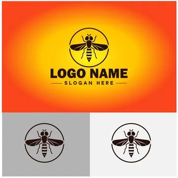 Hoverfly bee logo icon vector for business brand app icon Hoverfly bee logo.. Stockillustratie