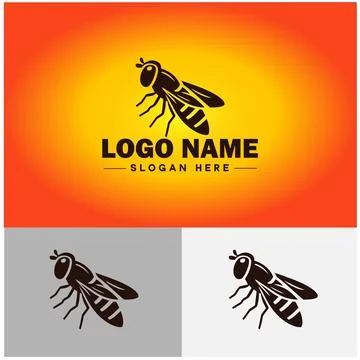 Hoverfly bee logo icon vector for business brand app icon Hoverfly bee logo.. Stockillustratie