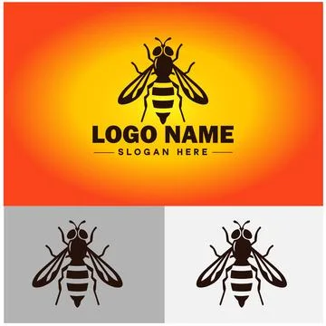 Hoverfly bee logo icon vector for business brand app icon Hoverfly bee logo.. Stockillustratie