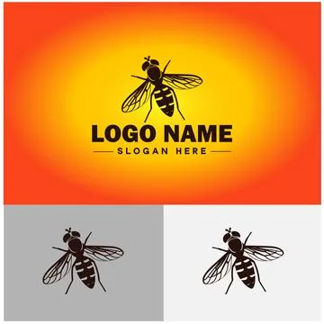 Hoverfly bee logo icon vector for business brand app icon Hoverfly bee logo.. Illustrazione stock