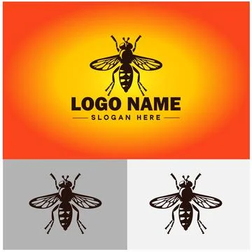 Hoverfly bee logo icon vector for business brand app icon Hoverfly bee logo.. Illustrazione stock