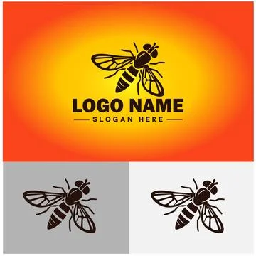 Hoverfly bee logo icon vector for business brand app icon Hoverfly bee logo.. Stockillustratie