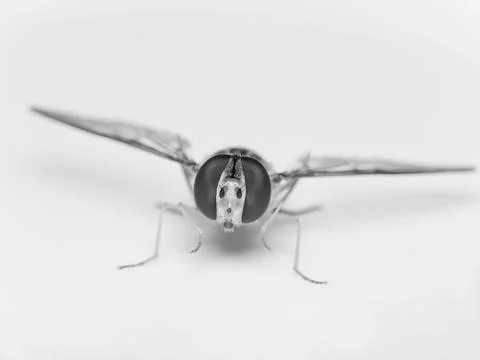 Hoverfly-monochrome picture Stock Photos