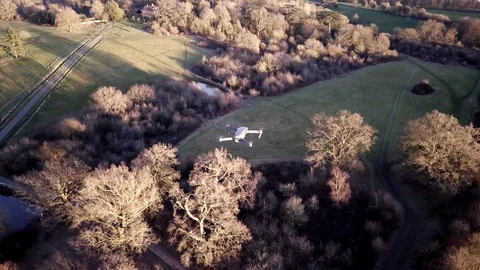 Hovering Drone Over Countryside Stock Footage 103579664