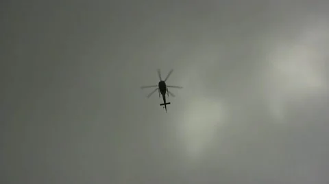 Hovering Helicopter Video stock 10586698