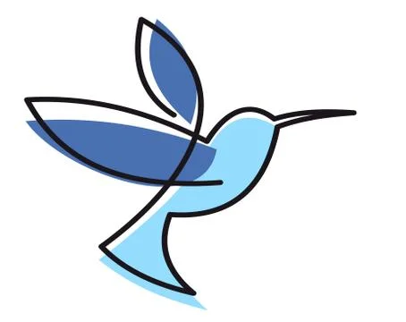 Hovering hummingbird vector design Illustrazione stock