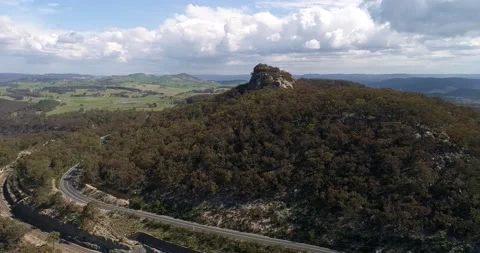 Hovering over Capertee valley of Australia – aerial scenic panorama in 4k. Stock Footage 158008104