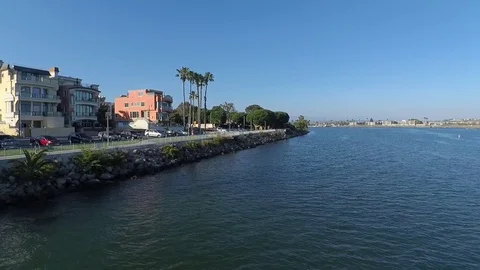 Hovering Over Marina Stock Footage 75244684