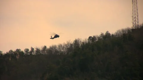 Hovering over the mountain Stock Footage 1102867