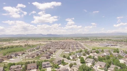 Hovering Over the Neighborhood Stock Footage 98845602
